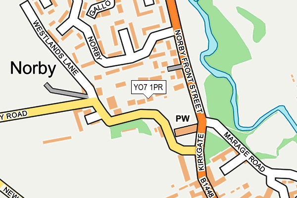 YO7 1PR map - OS OpenMap – Local (Ordnance Survey)