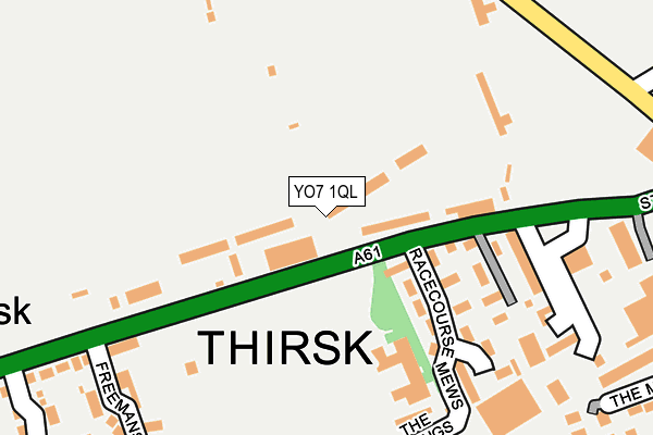 Map of THIRSK RACECOURSE LIMITED at local scale