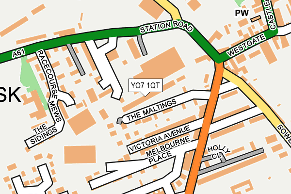 YO7 1QT map - OS OpenMap – Local (Ordnance Survey)