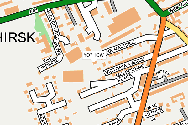 YO7 1QW map - OS OpenMap – Local (Ordnance Survey)