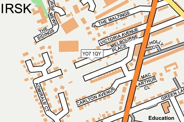 YO7 1QY map - OS OpenMap – Local (Ordnance Survey)