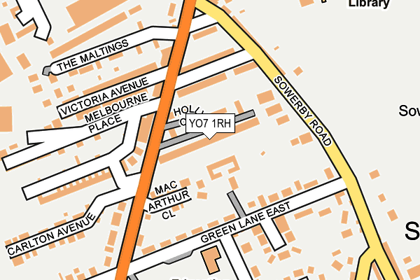 YO7 1RH map - OS OpenMap – Local (Ordnance Survey)