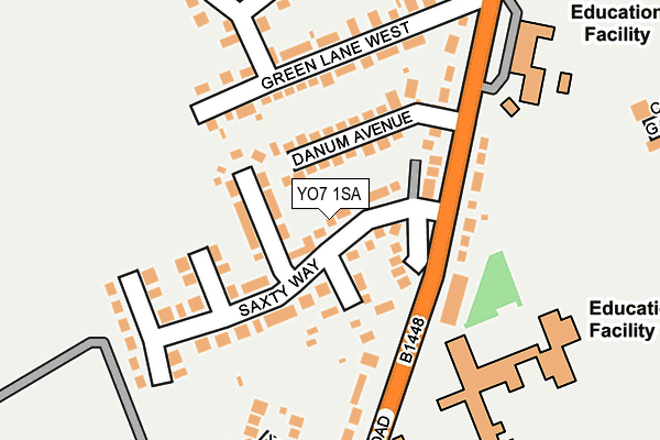 YO7 1SA map - OS OpenMap – Local (Ordnance Survey)