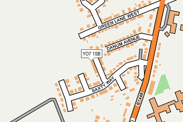 YO7 1SB map - OS OpenMap – Local (Ordnance Survey)