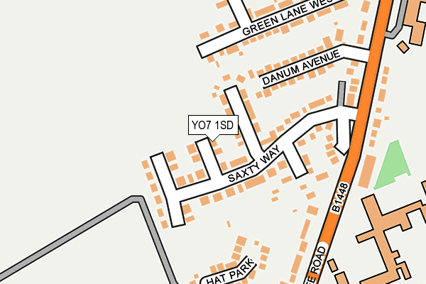 YO7 1SD map - OS OpenMap – Local (Ordnance Survey)