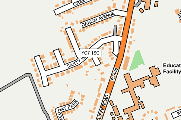 YO7 1SG map - OS OpenMap – Local (Ordnance Survey)