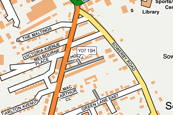 YO7 1SH map - OS OpenMap – Local (Ordnance Survey)