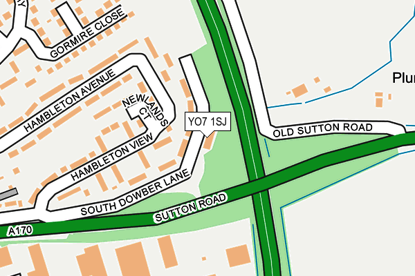 YO7 1SJ map - OS OpenMap – Local (Ordnance Survey)