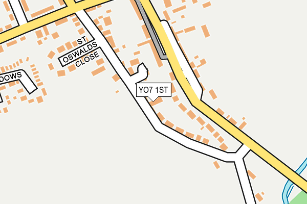 YO7 1ST map - OS OpenMap – Local (Ordnance Survey)