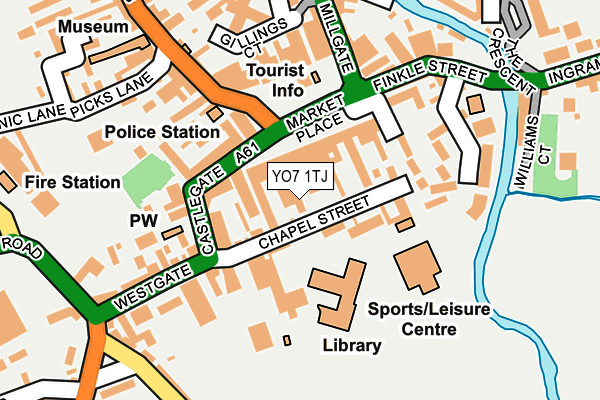 YO7 1TJ map - OS OpenMap – Local (Ordnance Survey)