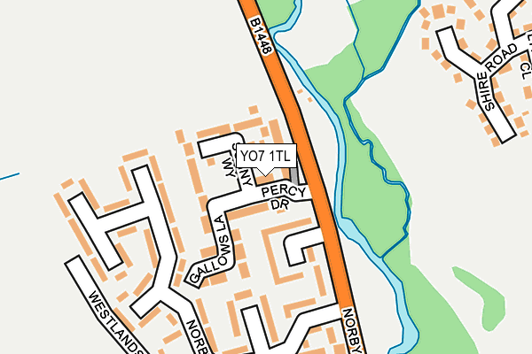 YO7 1TL map - OS OpenMap – Local (Ordnance Survey)