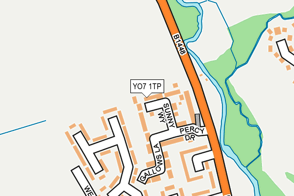 YO7 1TP map - OS OpenMap – Local (Ordnance Survey)