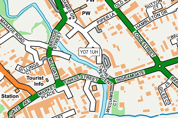 YO7 1UH map - OS OpenMap – Local (Ordnance Survey)