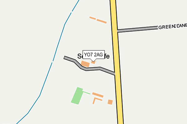 YO7 2AG map - OS OpenMap – Local (Ordnance Survey)