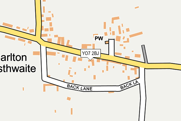 YO7 2BJ map - OS OpenMap – Local (Ordnance Survey)