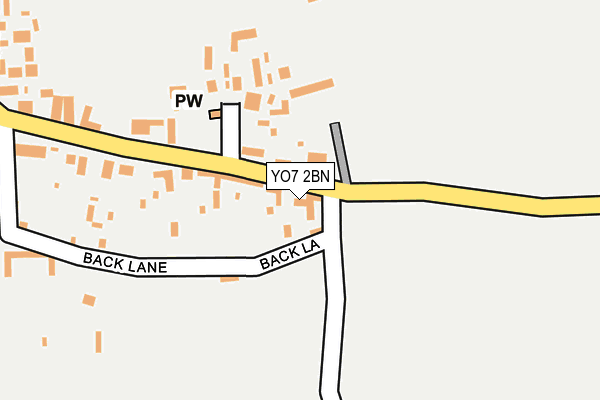 YO7 2BN map - OS OpenMap – Local (Ordnance Survey)