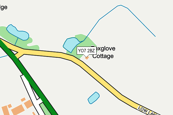 YO7 2BZ map - OS OpenMap – Local (Ordnance Survey)