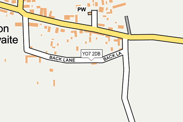 YO7 2DB map - OS OpenMap – Local (Ordnance Survey)