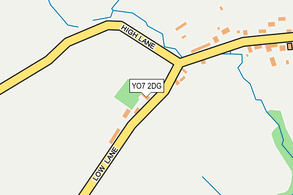 YO7 2DG map - OS OpenMap – Local (Ordnance Survey)