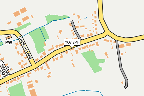 YO7 2PF map - OS OpenMap – Local (Ordnance Survey)