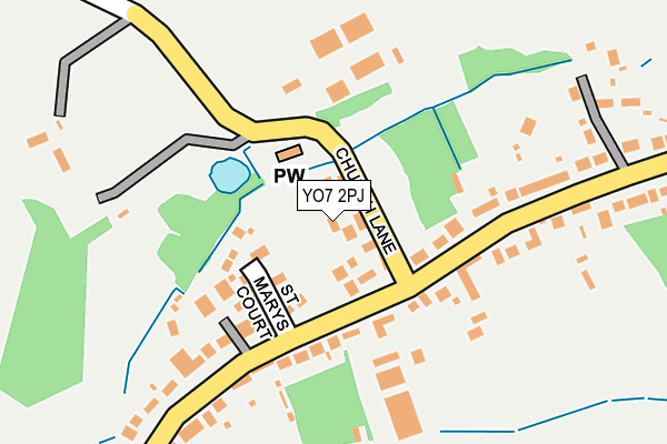 YO7 2PJ map - OS OpenMap – Local (Ordnance Survey)