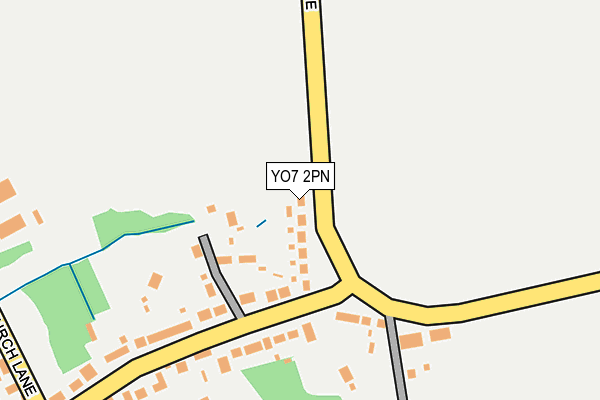 YO7 2PN map - OS OpenMap – Local (Ordnance Survey)
