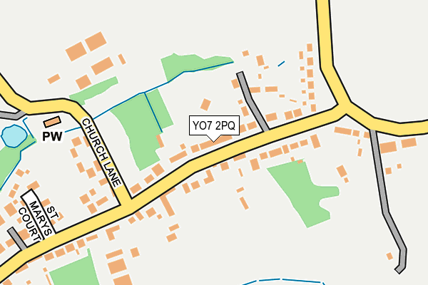 YO7 2PQ map - OS OpenMap – Local (Ordnance Survey)