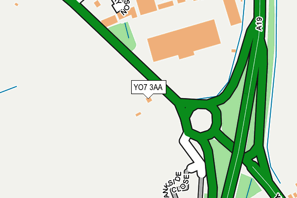 YO7 3AA map - OS OpenMap – Local (Ordnance Survey)