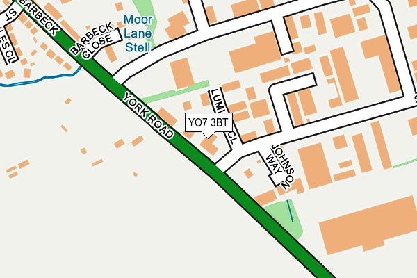 YO7 3BT map - OS OpenMap – Local (Ordnance Survey)