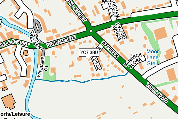 YO7 3BU map - OS OpenMap – Local (Ordnance Survey)