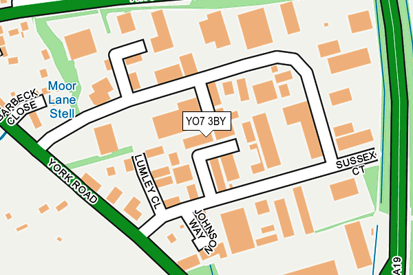 YO7 3BY map - OS OpenMap – Local (Ordnance Survey)