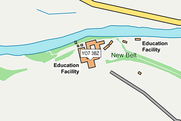 YO7 3BZ map - OS OpenMap – Local (Ordnance Survey)