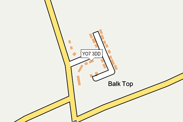 YO7 3DD map - OS OpenMap – Local (Ordnance Survey)