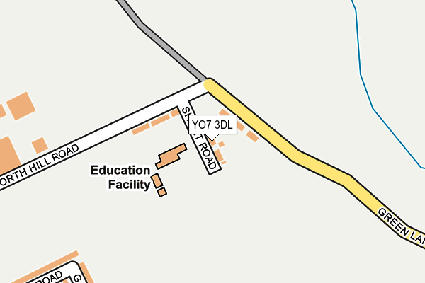 YO7 3DL map - OS OpenMap – Local (Ordnance Survey)