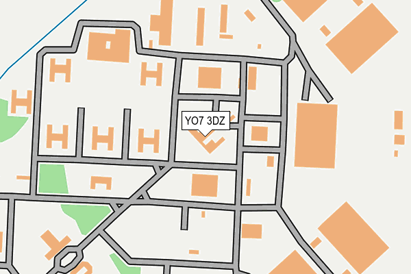 YO7 3DZ map - OS OpenMap – Local (Ordnance Survey)