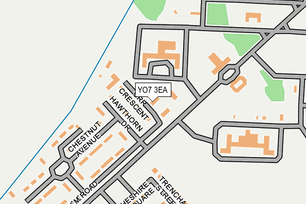 YO7 3EA map - OS OpenMap – Local (Ordnance Survey)