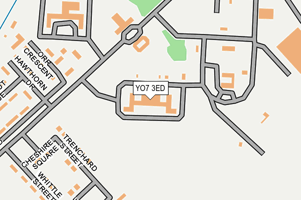 YO7 3ED map - OS OpenMap – Local (Ordnance Survey)