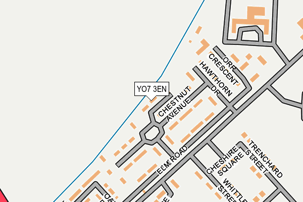 YO7 3EN map - OS OpenMap – Local (Ordnance Survey)