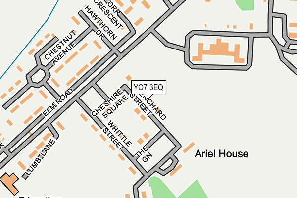 YO7 3EQ map - OS OpenMap – Local (Ordnance Survey)