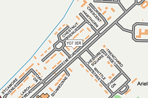 YO7 3ER map - OS OpenMap – Local (Ordnance Survey)