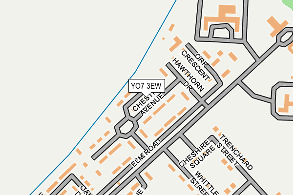 YO7 3EW map - OS OpenMap – Local (Ordnance Survey)