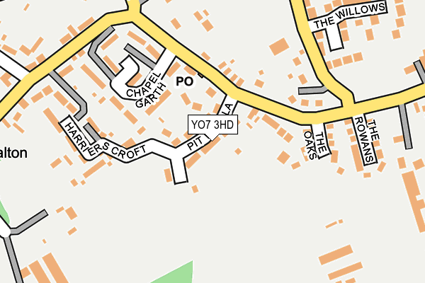 YO7 3HD map - OS OpenMap – Local (Ordnance Survey)