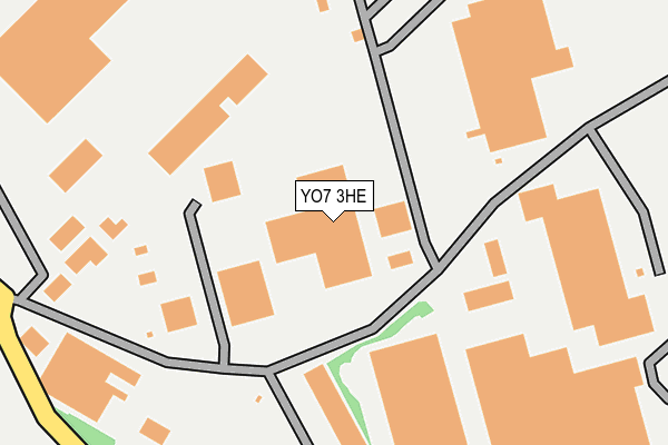 YO7 3HE map - OS OpenMap – Local (Ordnance Survey)