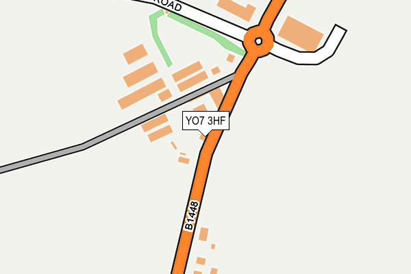 YO7 3HF map - OS OpenMap – Local (Ordnance Survey)