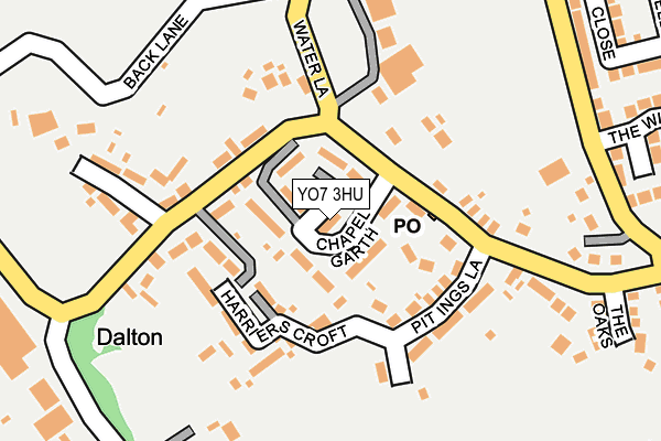 YO7 3HU map - OS OpenMap – Local (Ordnance Survey)