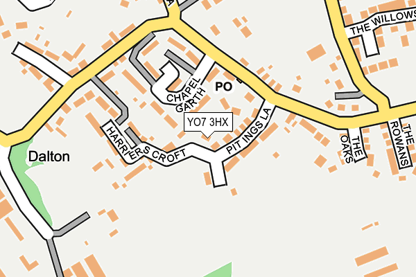 YO7 3HX map - OS OpenMap – Local (Ordnance Survey)