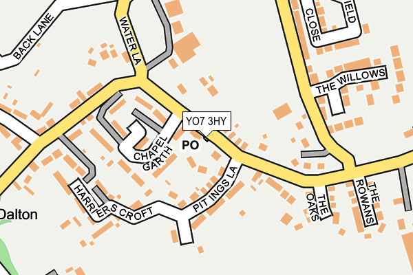 YO7 3HY map - OS OpenMap – Local (Ordnance Survey)