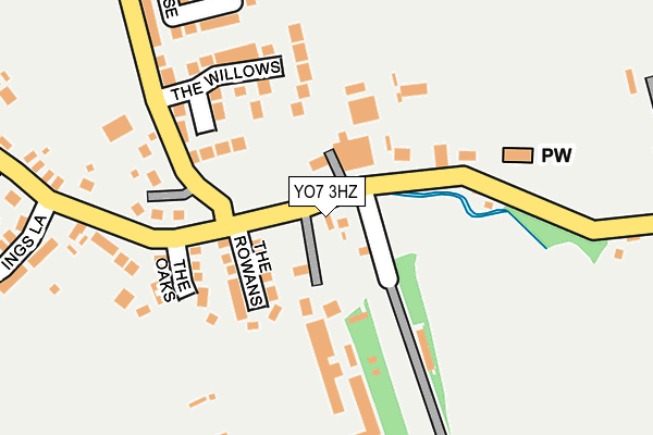 YO7 3HZ map - OS OpenMap – Local (Ordnance Survey)