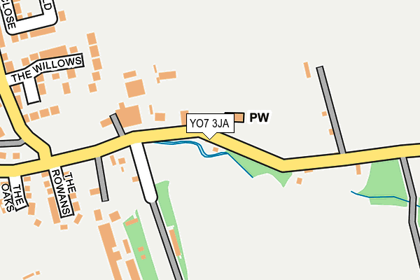 YO7 3JA map - OS OpenMap – Local (Ordnance Survey)