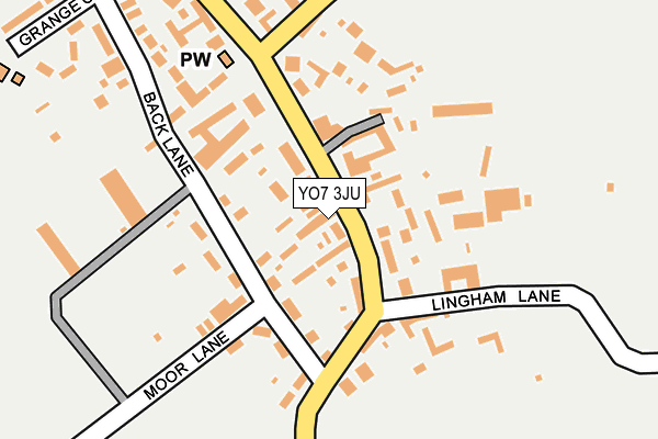 YO7 3JU map - OS OpenMap – Local (Ordnance Survey)